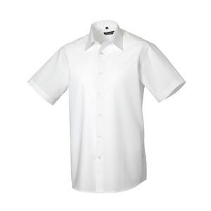 Russell Collection Mens Tailored Short-Sleeved Formal Shirt / White